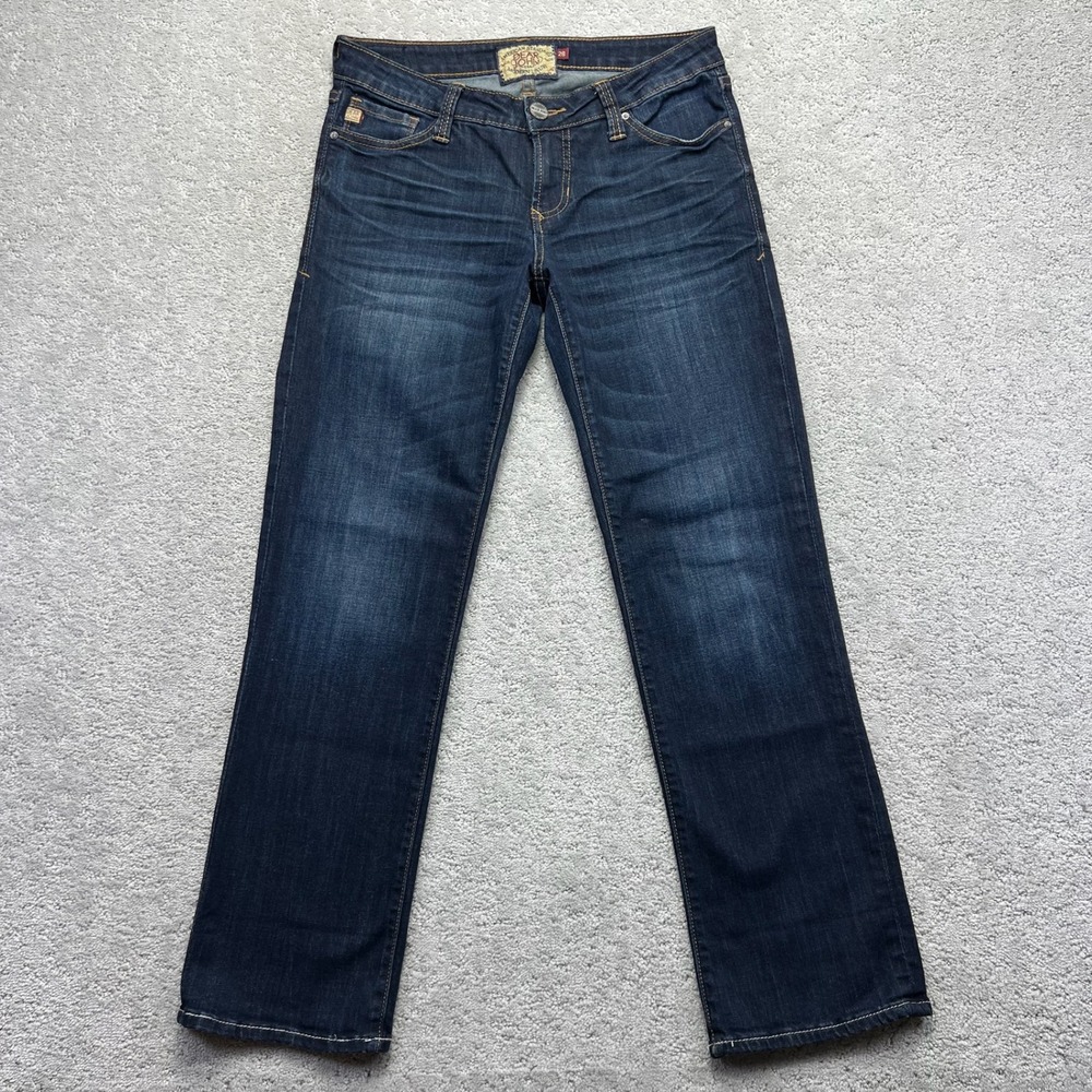 Dear John Jeans Womens Size 28 Blue Dark Wash Denim Straight Leg Gotham Faded